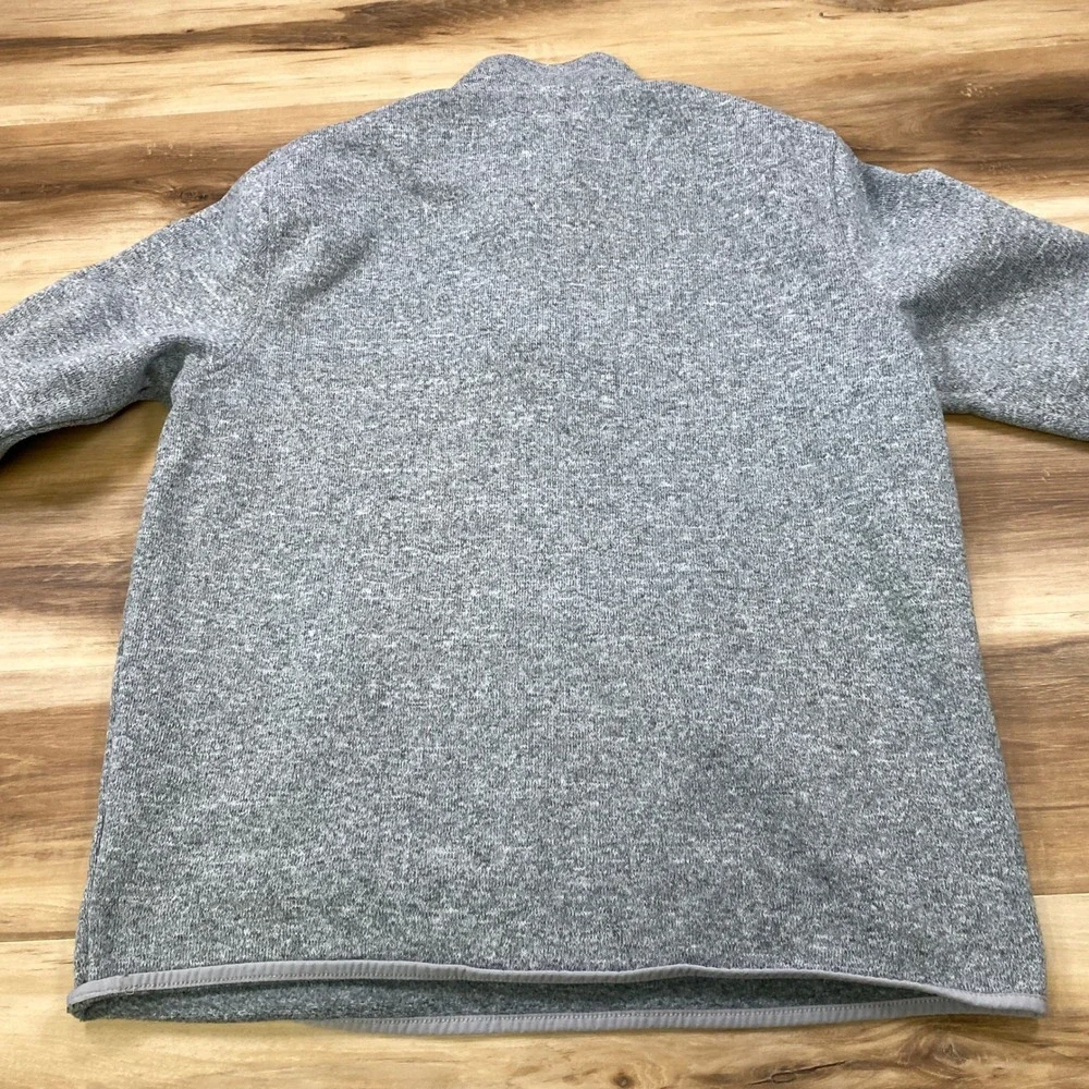 J. Crew Mercantile Fleece Pullover Mens XL Classic 1/4 Zip Polyester Grey